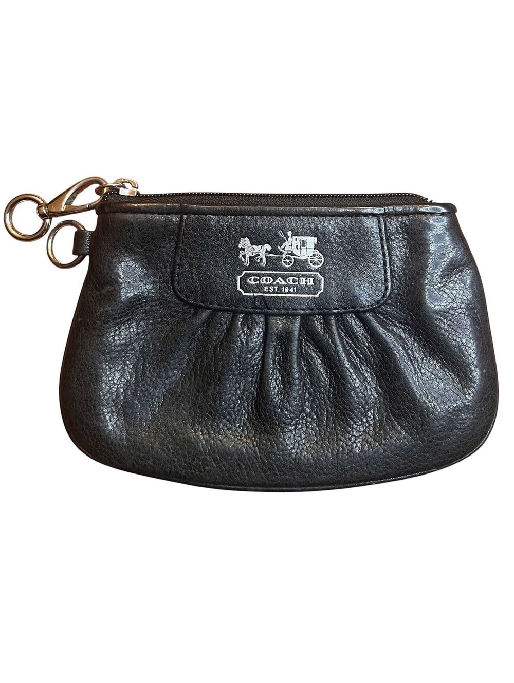 WR25. Coach leather wristlet
